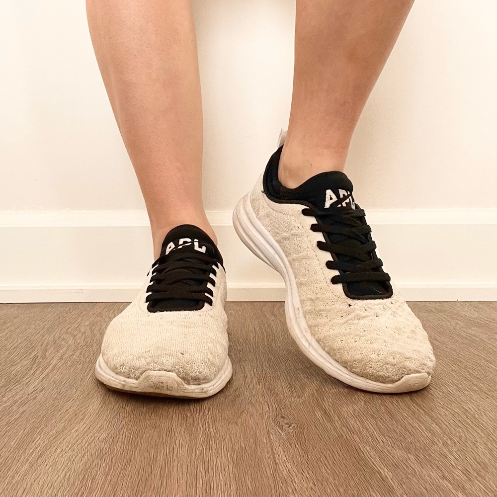 APL Techloom Black and White Phantom Sneakers